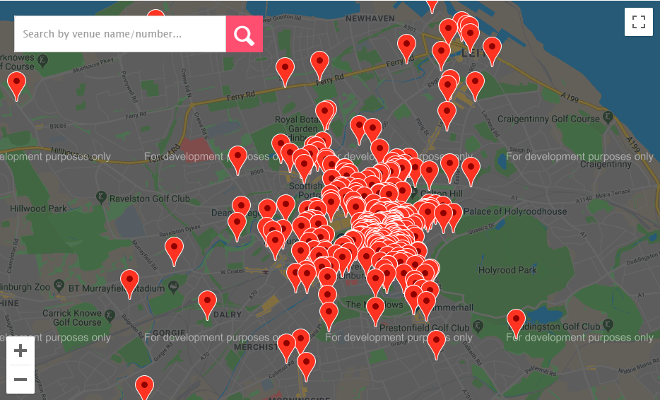 Location of Fringe venues